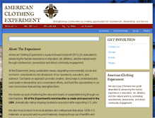 Tablet Screenshot of americanclothingexperiment.org